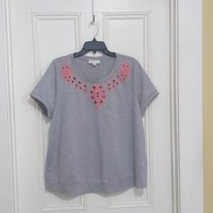 Forever 21 short sleeve tribal sweatshirt